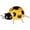 Yellow YE, variant on Usmixi Metal Garden Wall Art Decorative Cute Ladybugs Outdoor Wall Sculptures
