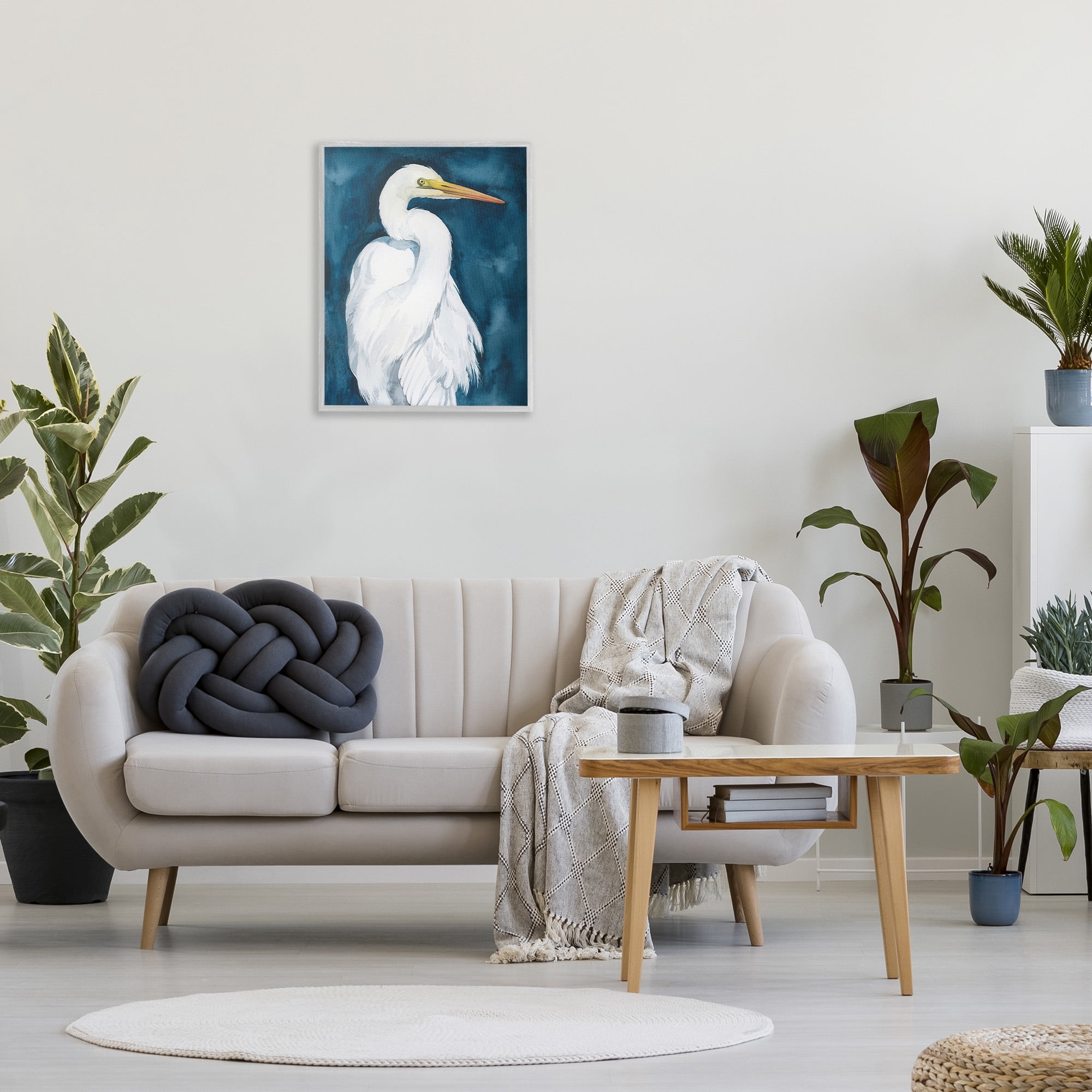 Stupell Industries Sea Bird Portrait Animals & Insects Painting Gray Framed Art Print Wall Art, 24 x 30