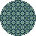 thumbnail image 1 of Ahgly Tapis Rond Lavable en Machine Intérieur Transitionnel Vert Émeraude, 3 Pieds Rond, 1 of 7