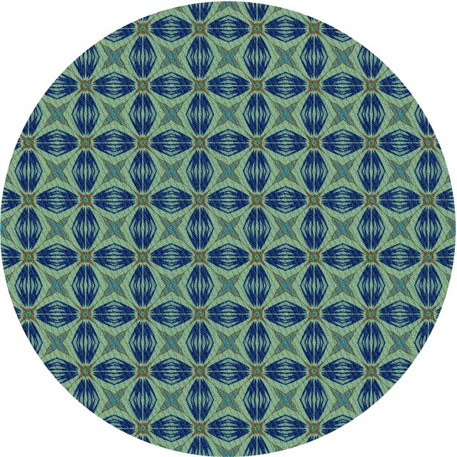 Ahgly Company Tapis Rond Lavable en Machine Intérieur Transitionnel Vert Émeraude, 8 Pieds Rond