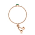 thumbnail image 3 of ANGARA Natural Bezel-Set Round Emerald Bolo Ring in 14K Rose Gold for Women (Size-3mm) | May Birthstone, Birthday, Anniversary, Jewelry Gift for Women | Natural Emerald Ring, 3 of 9