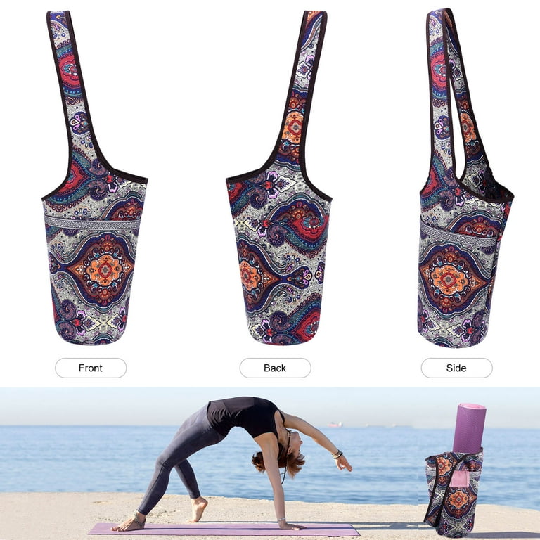 HAWEE Yoga Mat Bag-Floral Yoga Bags and Long Tote Carriers for