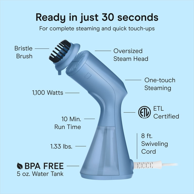 Conair Compact Fabric Steamer, Handheld, Blue photo 5