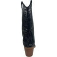 thumbnail image 5 of ARiderGirl Miracle Women's Western Cowboy boots Crystal Rhinestone Embellished Stacked Leather Heel with Stitched Welt Snip Pointed Toe Mid Calf Boots, 5 of 5