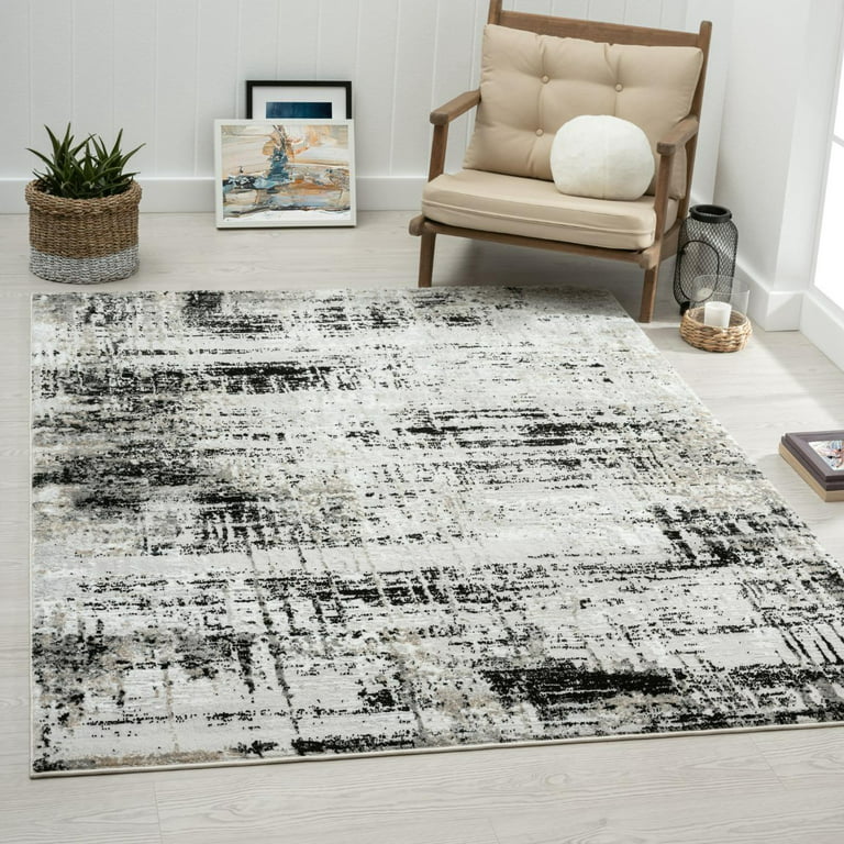 Luxe Weavers Gray Modern Abstract Area Rug 5x7 Geometric Living