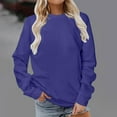 thumbnail image 2 of Gerichy Long Sleeve Tops for Women Solid Sweatshirt Pullover for Women, Long Sleeves Color Tunic Tops Crewneck Hoodless Tunic Tops Casual Sweatshirt, 2 of 4