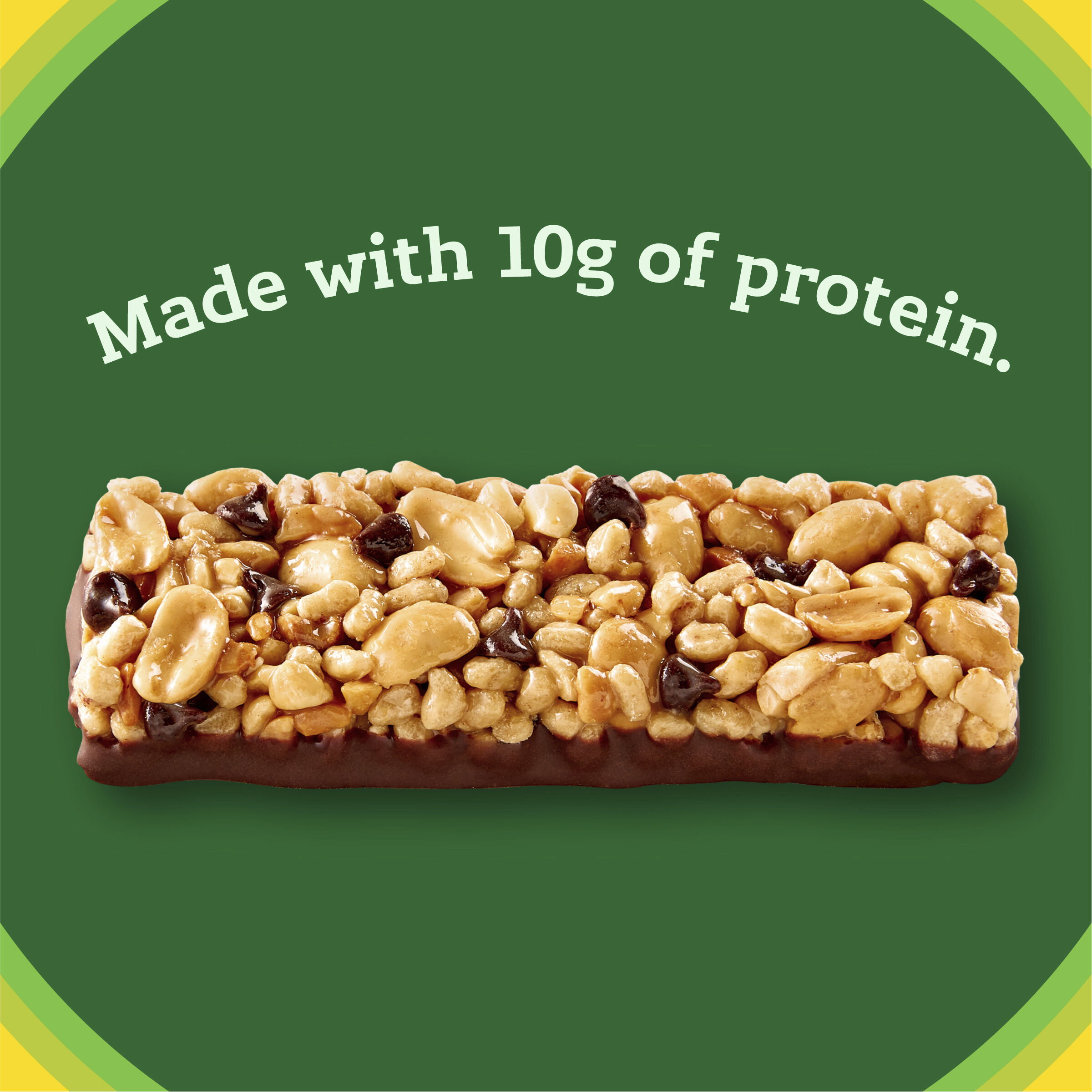 Nature Valley Chewy Protein Granola Bars, Peanut Butter Dark Chocolate, 10 Bars, 14.2 OZ - image 2 of 9