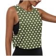 thumbnail image 2 of Yourumao Athletic Tank Tops for Women Polka Dot Sleeveless Shirts Cut Out Crewneck Sporty Tshirts Lightweight Loose Casual Tanks for Summer Activewear, 2 of 8