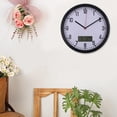 thumbnail image 2 of Reloj de pared clásico con calendario y fecha, silencioso, digital, redondo, de 10 pulgadas Negro, 2 of 8