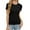 Black, variant on IROINNID Women's Fashion Solid Color Round Neck Slim Fit Comfortable Short Sleeve Blouse Casual Tops Spring