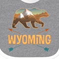 thumbnail image 4 of Inktastic Wyoming Vacation Bear Silhouette Boys or Girls Baby Bib, 4 of 4