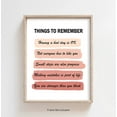 thumbnail image 5 of Things To Remember - Positive Inspirationa Quotes Wall Decor for Kids Teen Women Friends - Uplifting Poster for Home Office, Bedroom, Bathroom - Encouragement Gift - UNFRAMED Print 8"X10", 5 of 5