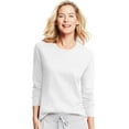 thumbnail image 1 of Hanes T-Shirt Col Rond à Manches Longues pour Femmes, P, Blanc, 1 of 6