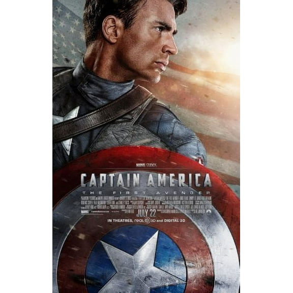 Captain America Poster 16x24 Poster Medium Art Poster 16x24 #384548 Unframed, Age: Adults AB Posters