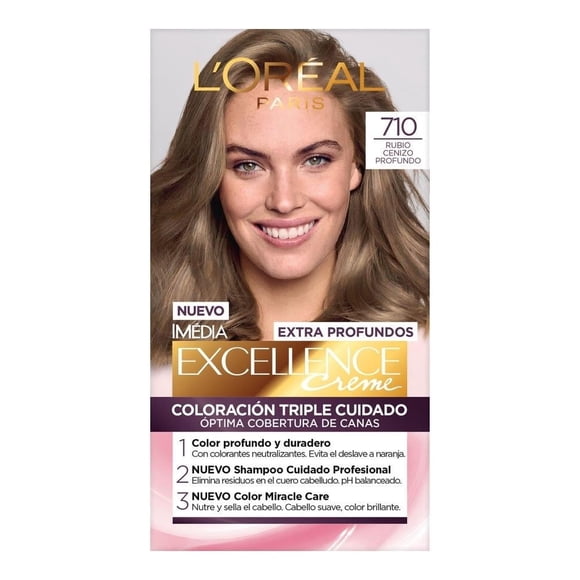 Tinte para cabello L'Oréal Imédia Excellence 710 rubio cenizo profundo