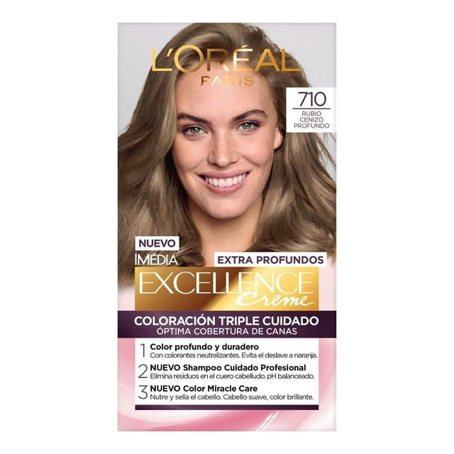 Tinte para cabello L'Oréal Imédia Excellence 710 rubio cenizo profundo