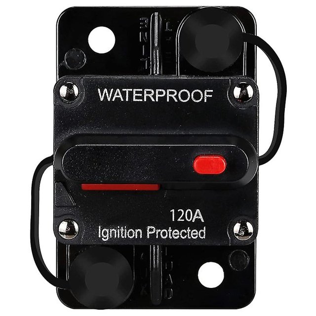 Disyuntor a prueba de agua, con reinicio manual, 12v-48v DC, 120a, para automóvil Afortunado Sencillez