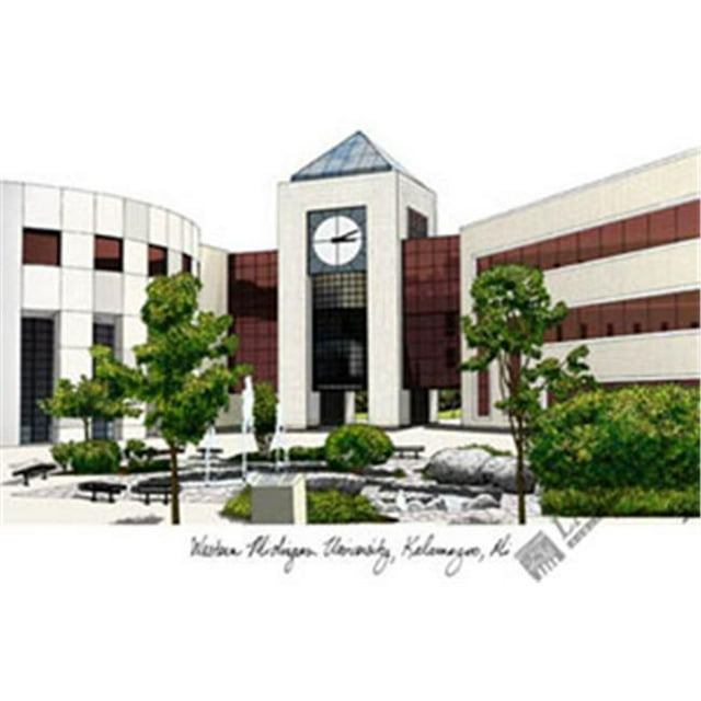 Western Michigan UniversityCampus Images Lithograph Print