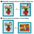 thumbnail image 6 of Americanflat 10x12.5 Kids Art Frame with 8.5x11 Mat Holds 100 Art Pieces Magnetic Letter Size Display - Aquamarine, 6 of 8