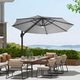 thumbnail image 2 of 10FT Cantilever Patio Umbrella with Base, 360° Rotating Offset Umbrella for Backyard, Deck, Poolside., 2 of 6
