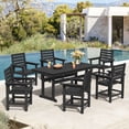thumbnail image 6 of Carolayne 18'' HDPS Outdoor Dining Chair Set of 1, Patio Chair with Armrest for Backyard, Black, 6 of 6