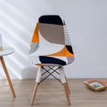 thumbnail image 3 of Shell Chair Covers Printed,Stretch Mid Century Modern Chair Slipcovers Removable Washable Anti-Dust Spandex Lounge Armless Chair Protector for Dining Room Living Room Kitchen-1 Pcs-A, 3 of 7