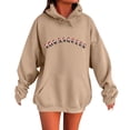 thumbnail image 1 of WILLBEST Sudadera para Mujer, Estilo Casual de Invierno, con Estampado Navideño Del Alfabeto, Cordón Ajustable, Bolsillo y Manga Larga X-Grande, 1 of 4
