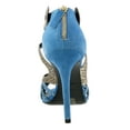 thumbnail image 4 of Roberto Cavalli Blue Suede Strappy Back Zip Siletto Sandal-9 for Womens, 4 of 4