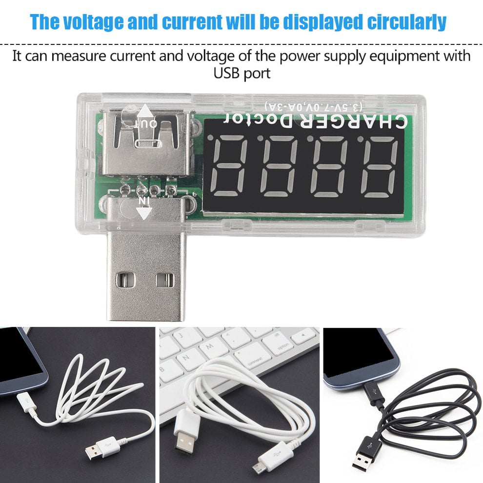 CNluca Easy and Convenient USB Charger Doctor Mobile Battery Tester Power Detector Voltage Current Meter 3.5-7.0V 0-3A CNluca Easy and Convenient USB Charger Doctor Mobile Battery Tester Power Detector Voltage Current Meter 3.5-7.0V 0-3A