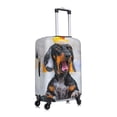 thumbnail image 3 of Daiia Puppy Sits In Bathtub Luggage Cover, Thickened Washable Travel Luggage Covers, Elastic Unique Baggage Covers for 18-20 inch Luggage-Medium, 3 of 9