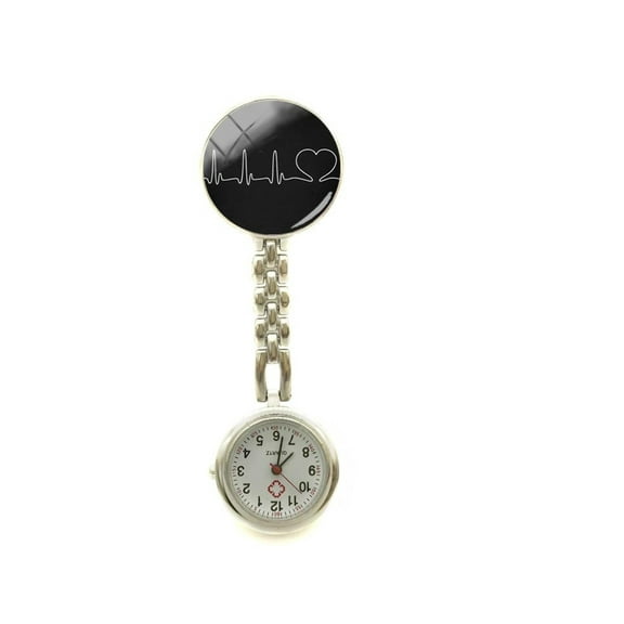 Silvertone Nurse Clip-on Watch