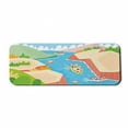 thumbnail image 1 of Travel Computer Mouse Pad, Funny Summer and Autumn Activity Cartoon of Rafting on River with People in Boats, Rectangle Non-Slip Rubber Mousepad Large, 31" x 12" Gaming Size, Multicolor, by Ambesonne, 1 of 2