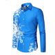 thumbnail image 4 of Camisa de hombre con estampado floral 3D de verano, camisa de manga larga con solapa, ropa de calle para exteriores, de manga larga, de un solo pecho, moda 5XL, 4 of 4