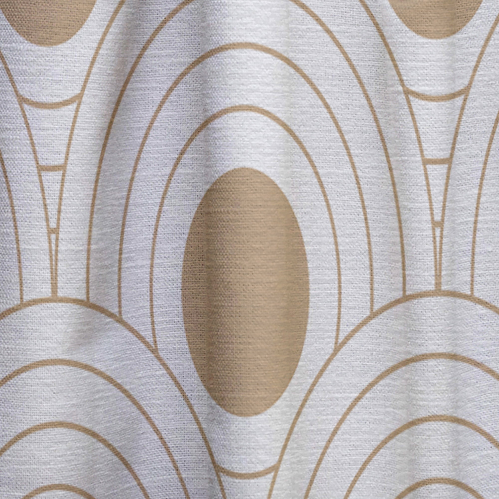 Designart 'Circular Retro Pattern Design' Mid-Century Modern Curtain Panel