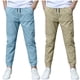 thumbnail image 1 of Odeerbi 2 Pack Boys Summer Cotton Linen Jogger Pants Casual Lightweight Elastic Waist Drawstring Sweatpants Para 3-13 Años, 1 of 9