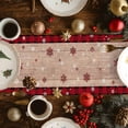 thumbnail image 3 of Table Runner 36 Inch Long - Gnome Winter Christmas Tree SnowDecorative Table Scarf,Red Black Plaid Retro LinenDining Table Runners for Wedding Party Kitchen Dining Tables, 3 of 9