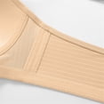 thumbnail image 6 of MVRLSH Jelly Bras For Women Womens Striped Three Hook Clasp Wireless Bra Middle Elderly Full Coverage Support Yellow 36-44, 6 of 8
