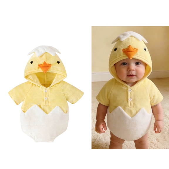 Baby Boy Easter Outfit Hooded Romper Bodysuit Dress up Cute Baby Outfit 0-3 Months Boys Clothes