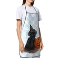 thumbnail image 3 of ZNDUO Halloween Black Cat Pumpkin Pattern Apron, Adjustable Bib Soft Chef Aprons, 3 of 8