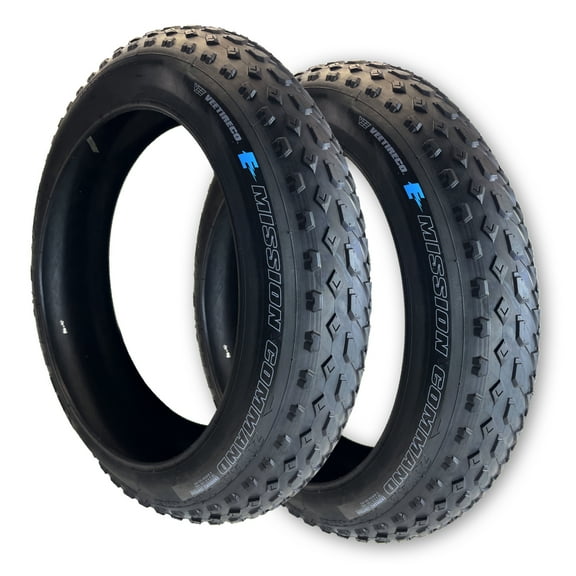Two 20x4.0 Vee Bike Tires Mission Command E-Bike 50 Endurance Cmpd and Override
