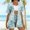 Light Blue women's 2 piece shorts set a1, variant on Cagogo Women's 2 Piece Shorts Set Casual Summer Cruise Outfits Loose V Neck Short Sleeve Jacket Tie Waist Matching Beach Set Tropical Leaves Hawaiian Vacation Clothes, Light Blue XL