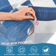 thumbnail image 5 of Yayeee Kitchen Curtains Tier Set of 2 Light Filtering 57"x24" Over Sink Window Panels, Blue and Gray Plaid Pattern, 5 of 7