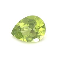 Certified Natural 1.25 Carat Peridot Pear Shape Mixed Cut 8x6 mm Loose Gemstone August Birthstone