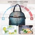 thumbnail image 4 of Honeii Winter Rabbit Print Lunch Box,Insulated Lunch Bag,Lunch Tote Bags,Leakproof Cooler Lunch Case for Travel Work Picnic, 4 of 7