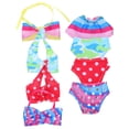 thumbnail image 2 of 4 juegos de trajes de baño para niñas, con tirantes cruzados, para playa, para fotografía de vacaciones en la playa., 2 of 7