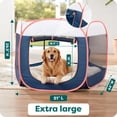 thumbnail image 3 of Parque portátil para mascotas FurHaven para perros y gatos, XL, azul marino, 3 of 9