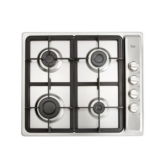 Parrilla de gas de 60 cm (24 pulgadas) Teka  EP 60 4G AI CI para empotrar de 4 quemadores en acero inoxidable