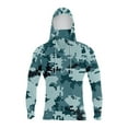 thumbnail image 3 of Mlqidk Mens Lightweight Fishing Shirt Long Sleeve UPF 50+ UV Protection Shirts with Hood Cooling Spf Shirts Quick-Dry Camo Hoodies with Face Mask Green L, 3 of 3