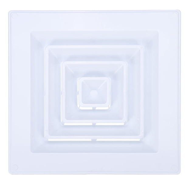 Cubierta de ventilación cuadrada Uxcell 13.8 x 13.8 pulgadas, 1 pieza de rejilla de retorno de aire de plástico para ventilación en el hogar y la oficina, blanca