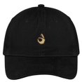 thumbnail image 1 of Trendy Apparel Shop Emoticon Okay Sign Embroidered Cotton Adjustable Ball Cap Dad Hat - Black, 1 of 2
